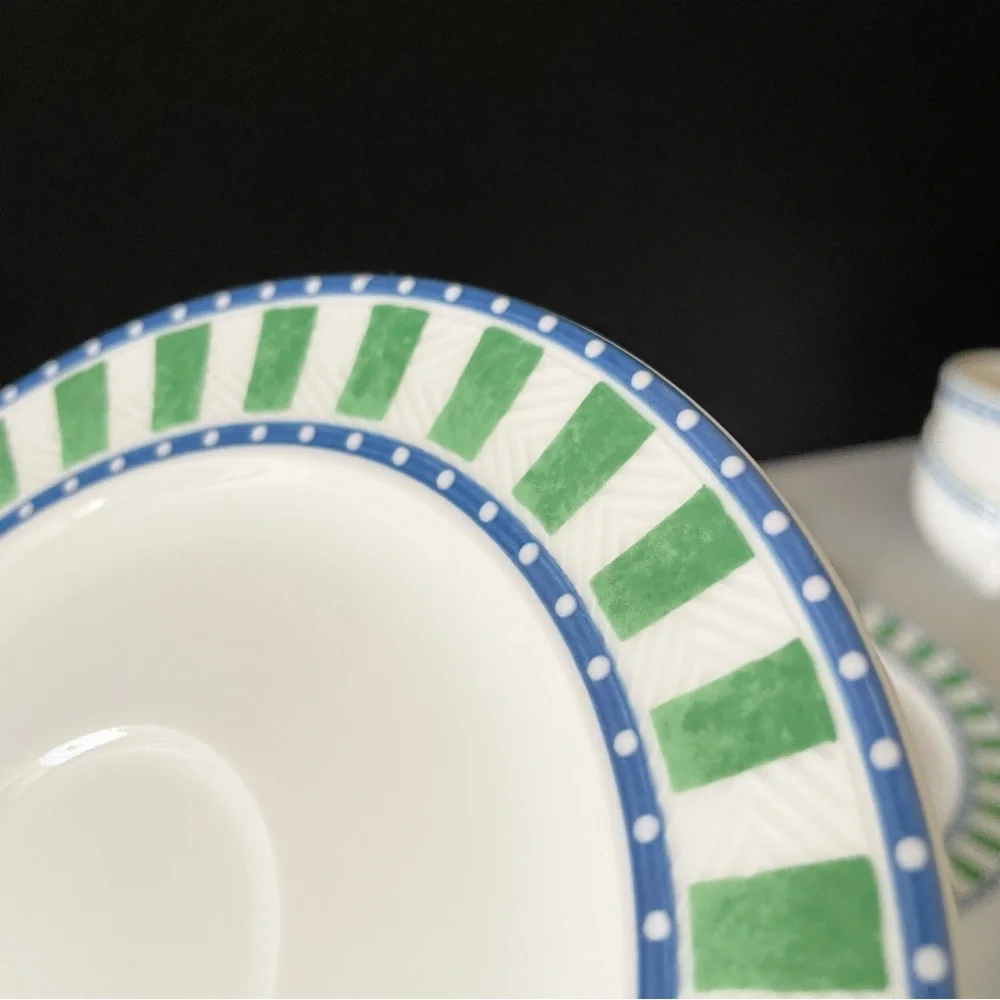 SET of 4 Party-Look Cups & Saucers by Villeroy & Boch